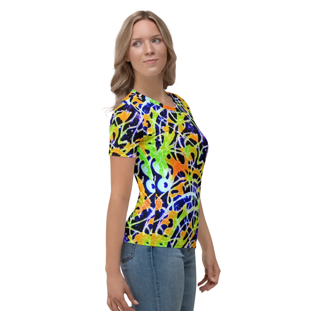 Cosmic Tangent on Women's Crew Neck T-Shirt — Right