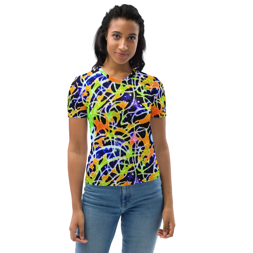 Cosmic Tangent on Women's Crew Neck T-Shirt — Front