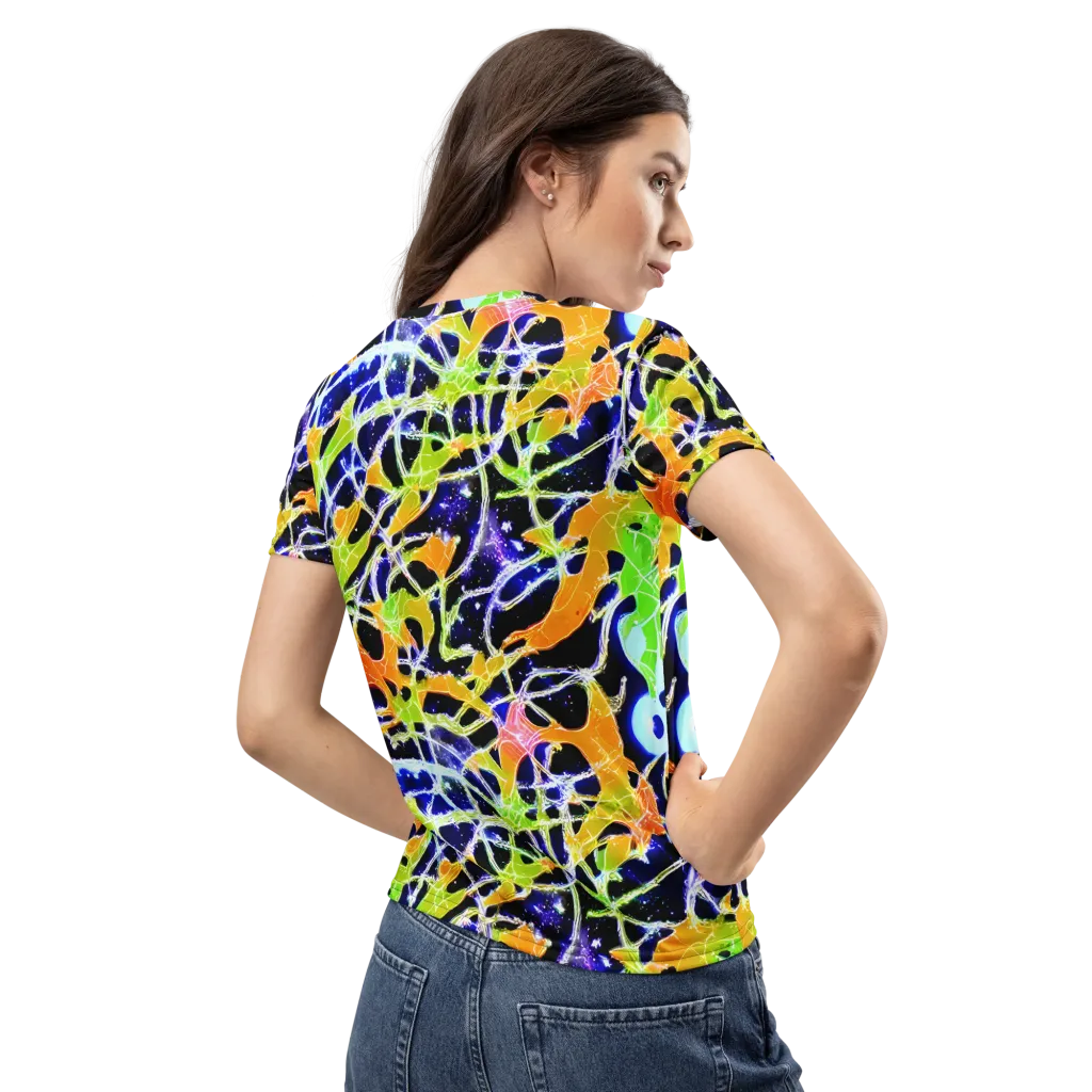 Cosmic Tangent on Women's Crew Neck T-Shirt — Back