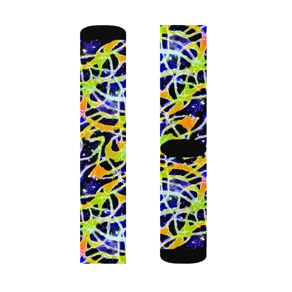 Cosmic Tangent on Socks — Right Sock
