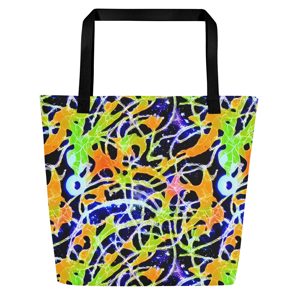 Cosmic Tangent on Large Tote Bag W/ Pocket — Front