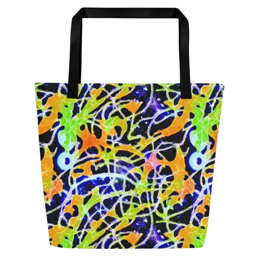 Cosmic Tangent on a Large Tote Bag W/ Pocket