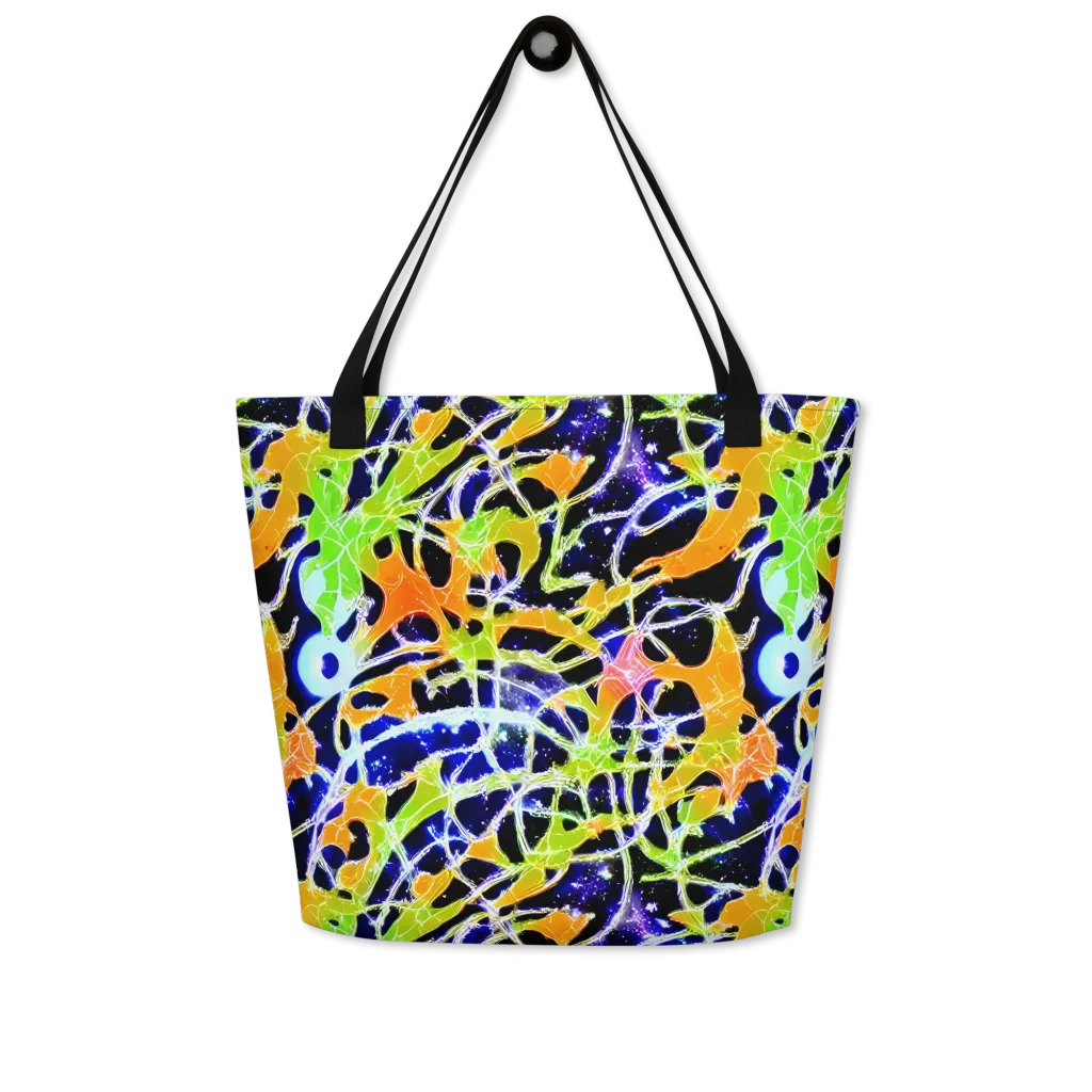 Cosmic Tangent on Large Tote Bag W/ Pocket — Front
