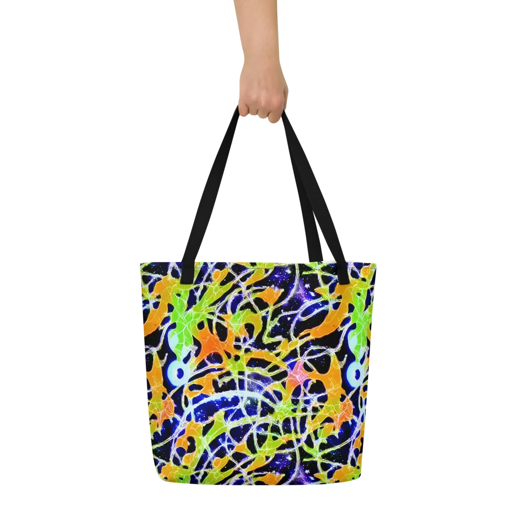 Cosmic Tangent on Large Tote Bag W/ Pocket — Front