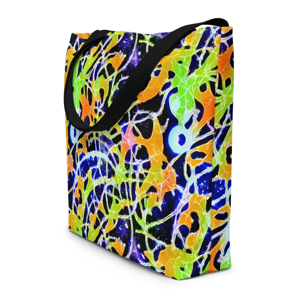 Cosmic Tangent on Large Tote Bag W/ Pocket — Front