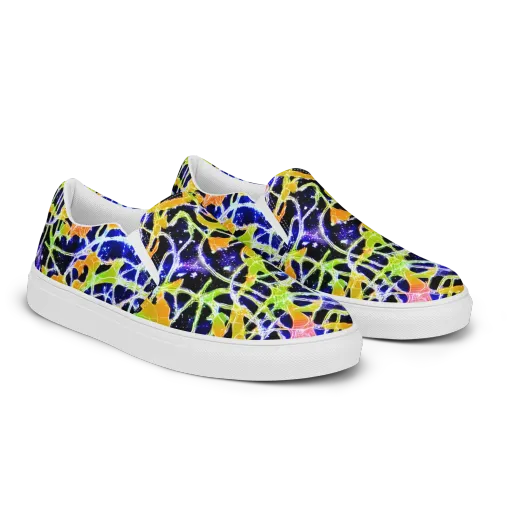 Cosmic Tangent on a Women's Slip-On Canvas Shoes