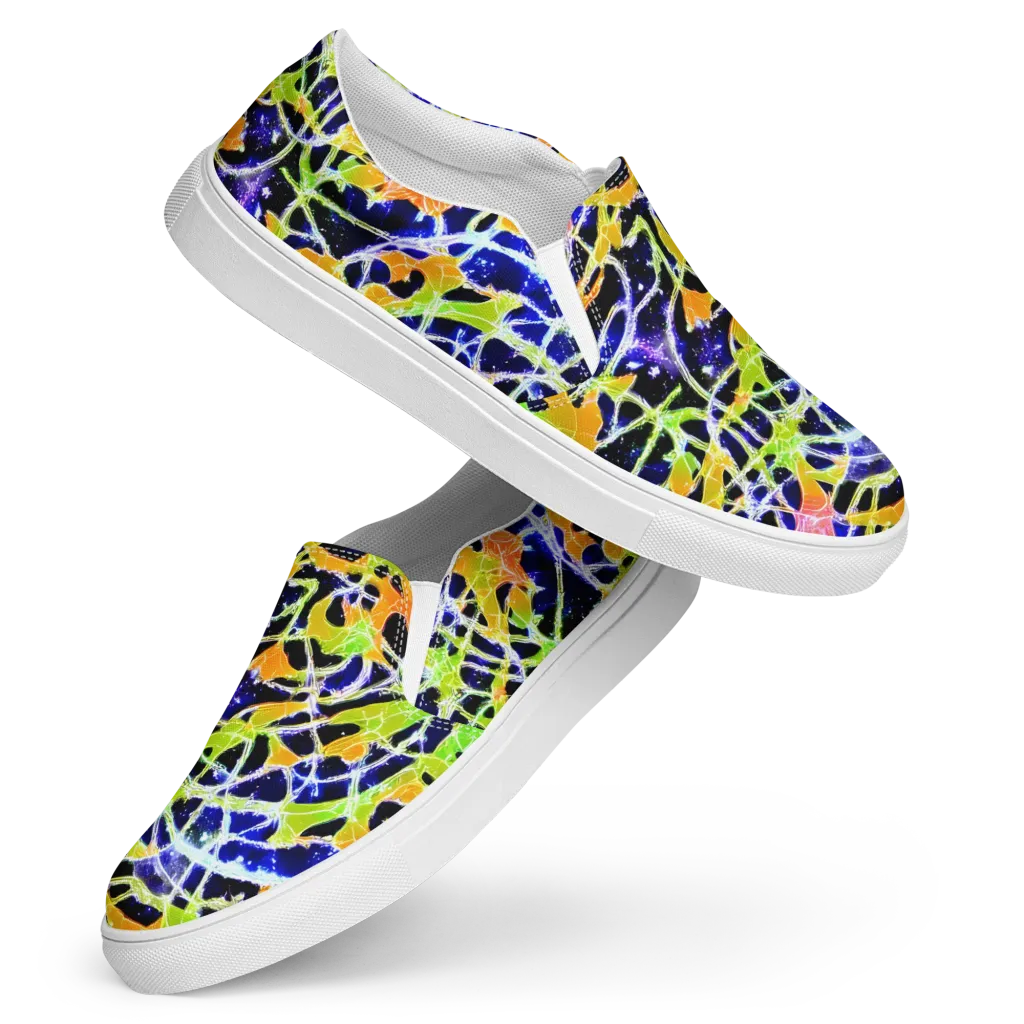 Cosmic Tangent on Women's Slip-On Canvas Shoes — Front