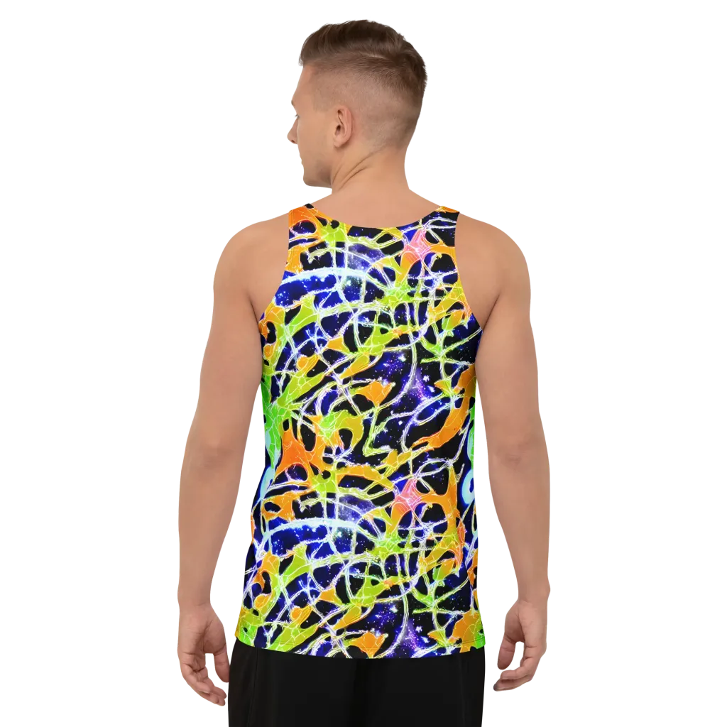 Cosmic Tangent on Men's Tank Top — Back