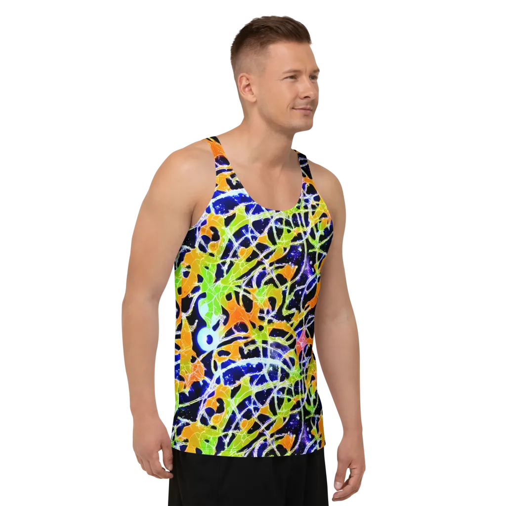 Cosmic Tangent on Men's Tank Top — Right Front
