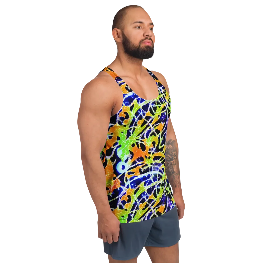 Cosmic Tangent on Men's Tank Top — Right Front