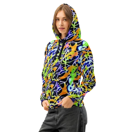 Cosmic Tangent on a Cotton Hoodie