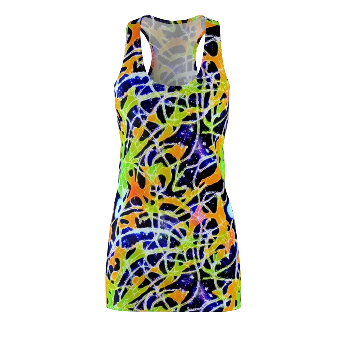 Cosmic Tangent on Racerback Dress — Front