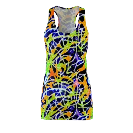 Cosmic Tangent on a Racerback Dress
