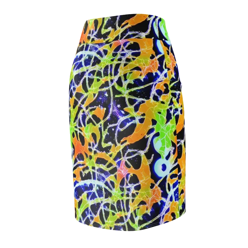 Cosmic Tangent on Pencil Skirt — Back Side
