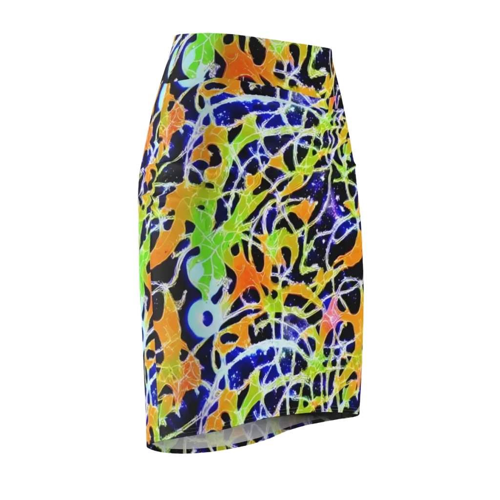 Cosmic Tangent on Pencil Skirt — Front Side