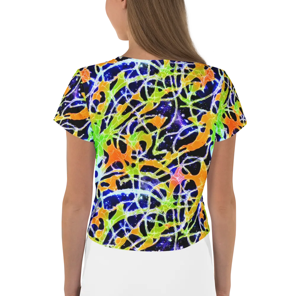 Cosmic Tangent on Crop Tee — Back