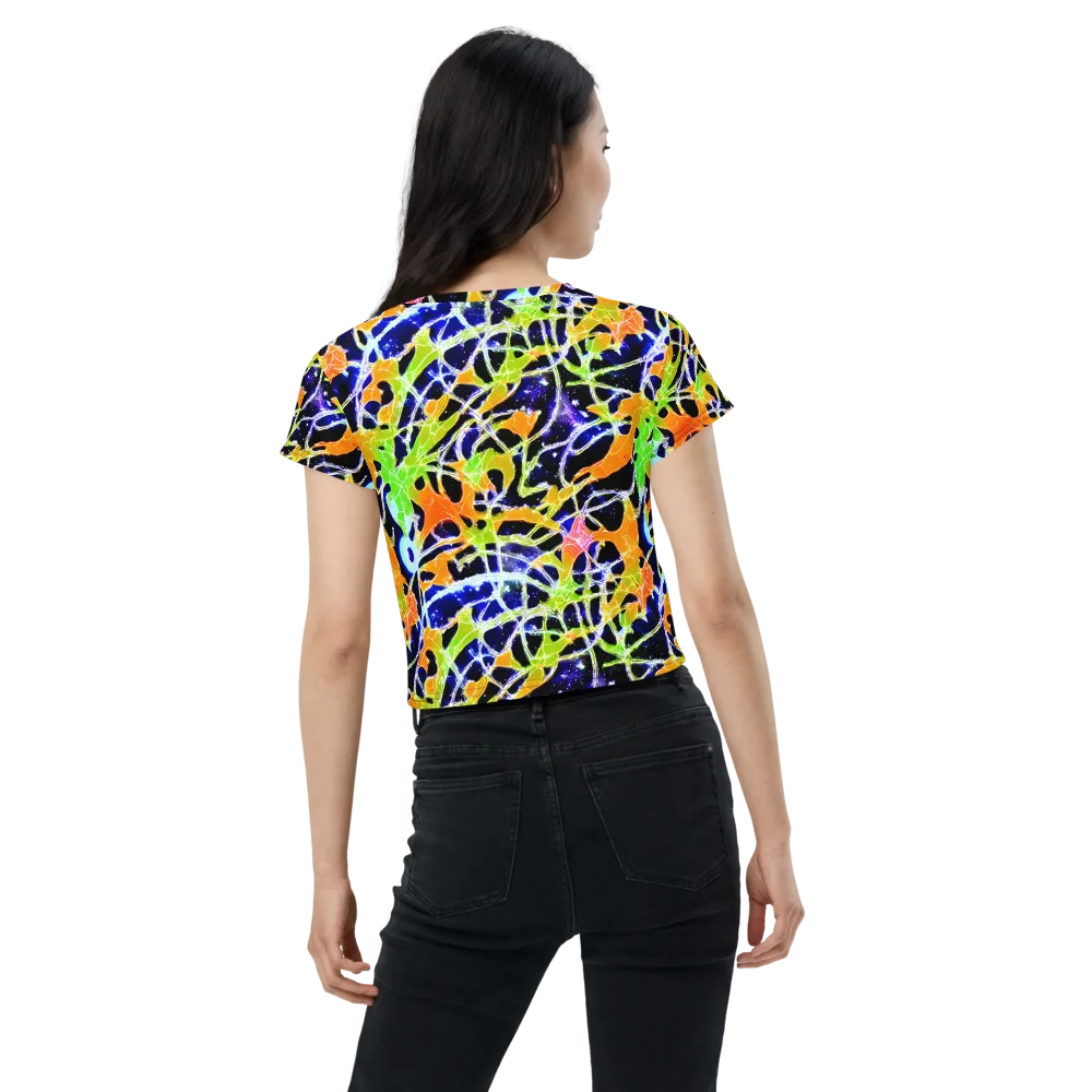 Cosmic Tangent on Crop Tee — Back