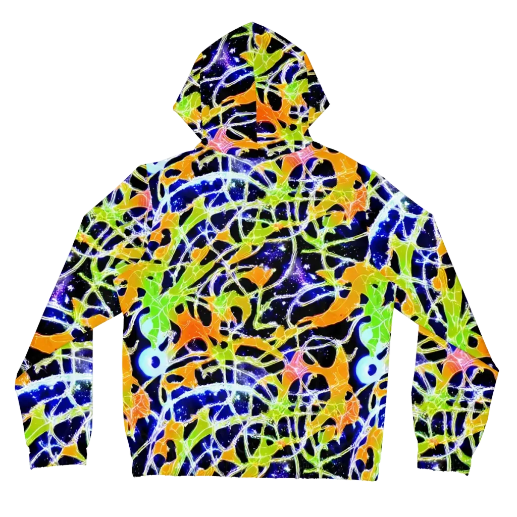 Cosmic Tangent on Women's Full-Zip Hoodie — Back