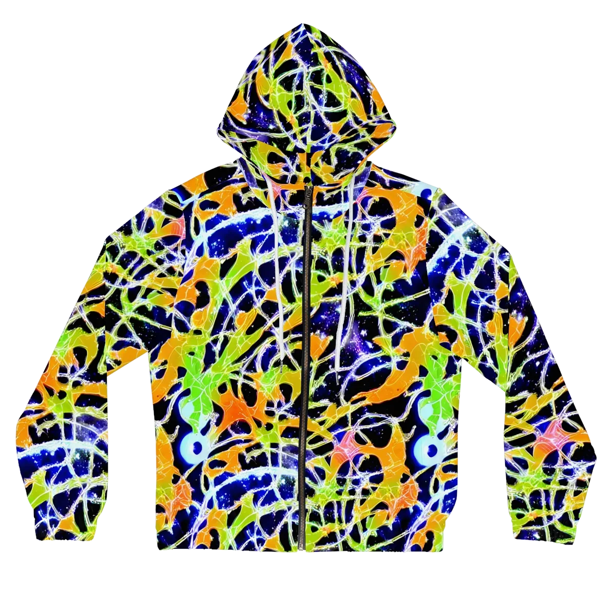 Cosmic Tangent on Women's Full-Zip Hoodie — Front