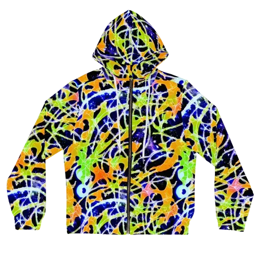 Cosmic Tangent on a Women's Full-Zip Hoodie