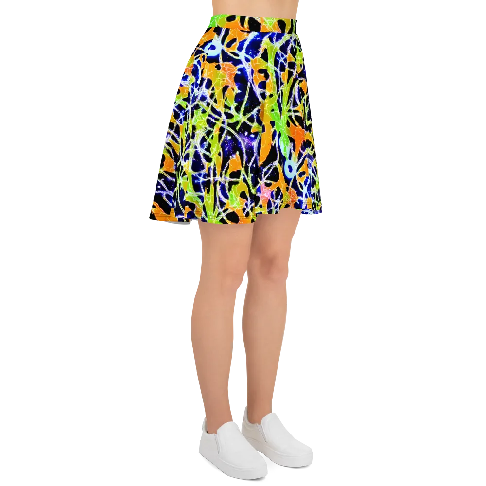 Cosmic Tangent on Skater Skirt — Right