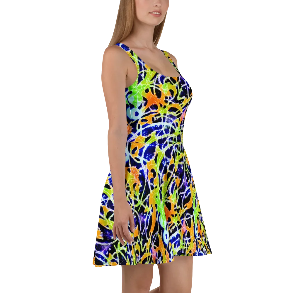 Cosmic Tangent on Skater Dress — Right