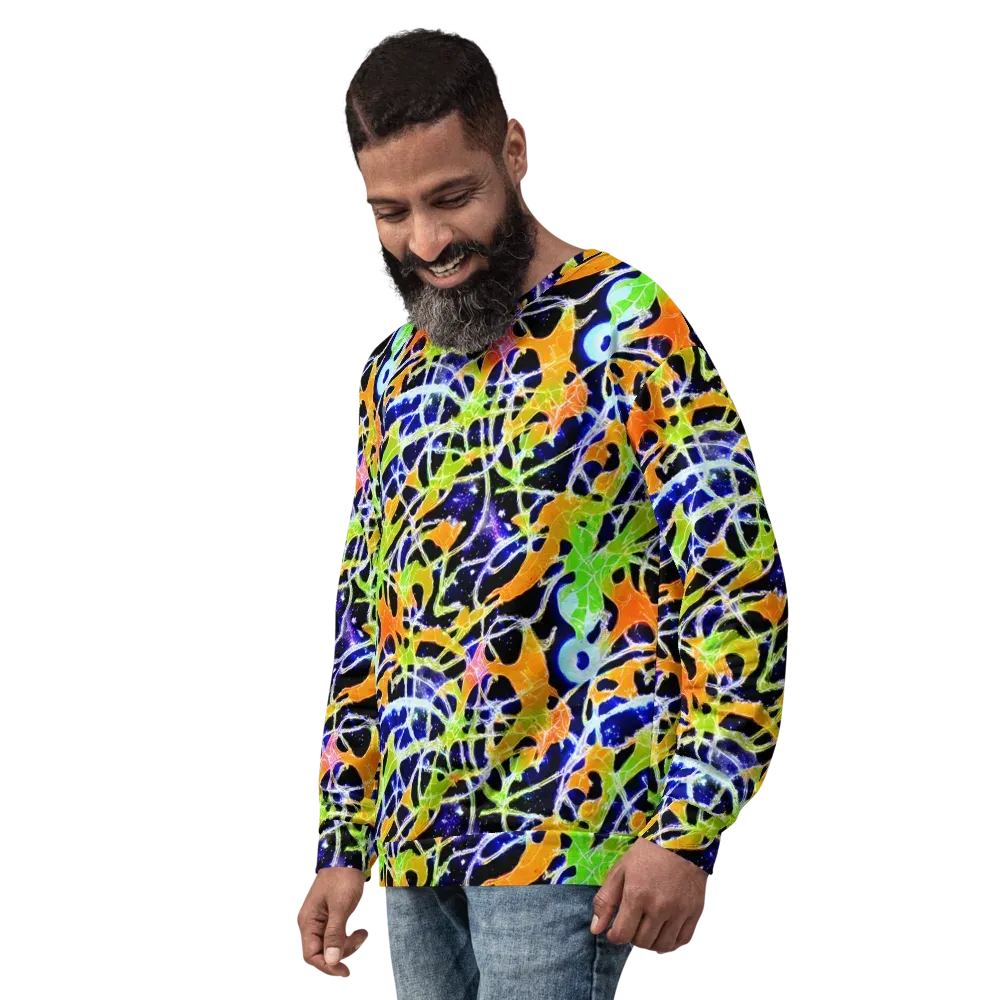 Cosmic Tangent on Sweatshirt — Left Front