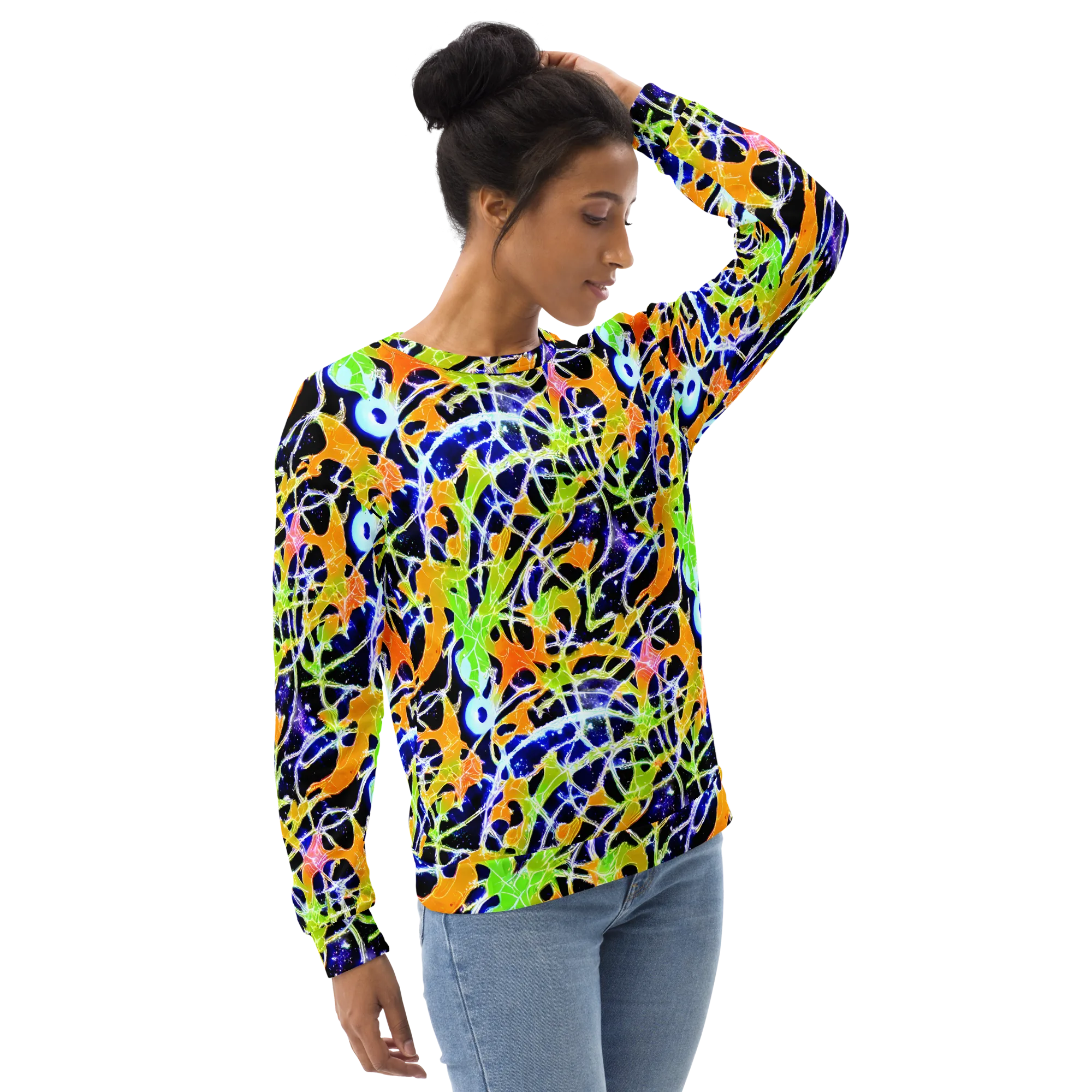 Cosmic Tangent on Sweatshirt — Right Front