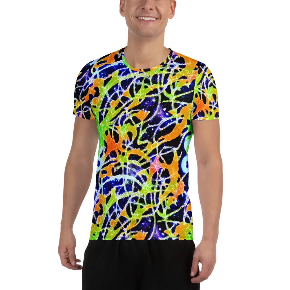 Cosmic Tangent on Men's Athletic T-Shirt — Front