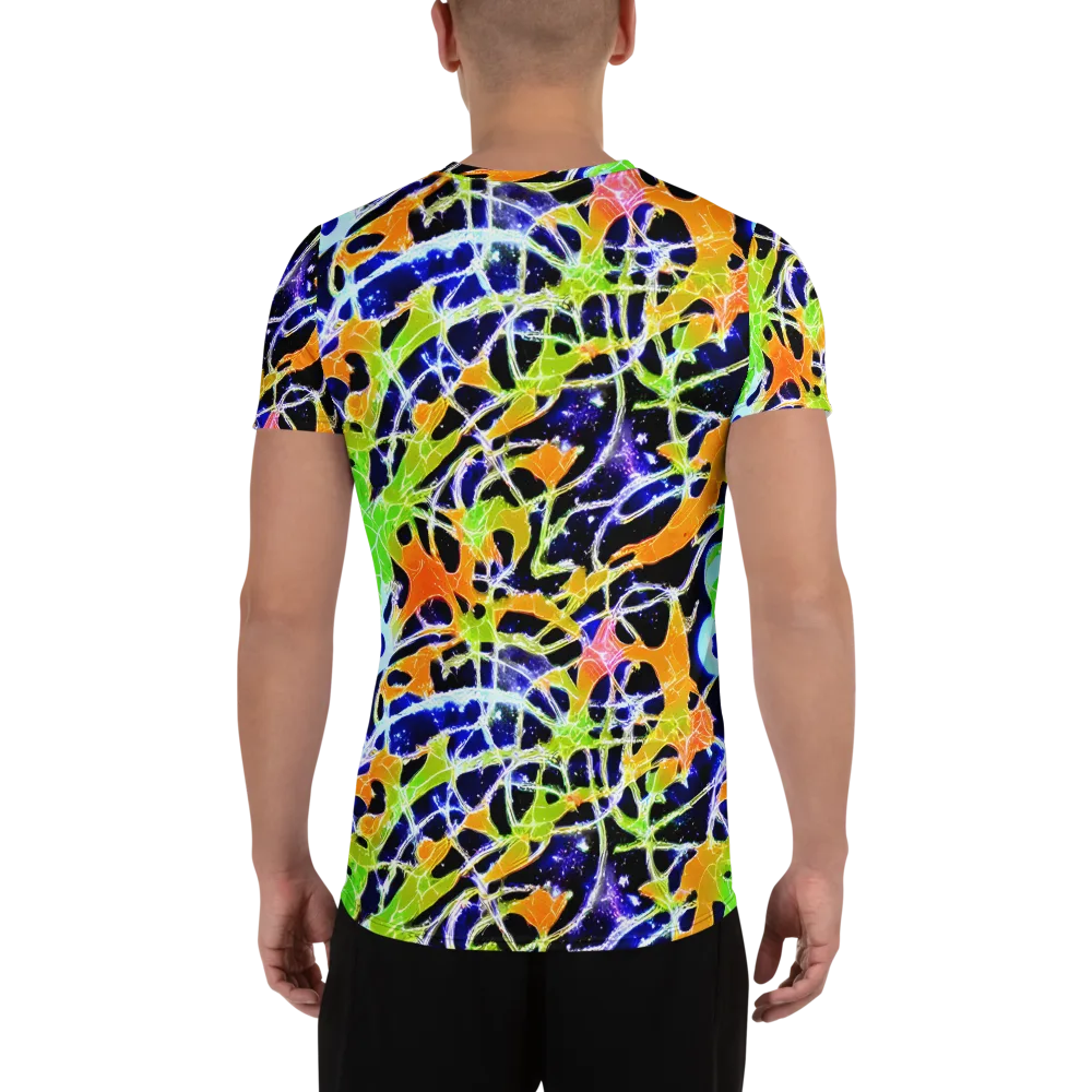 Cosmic Tangent on Men's Athletic T-Shirt — Back