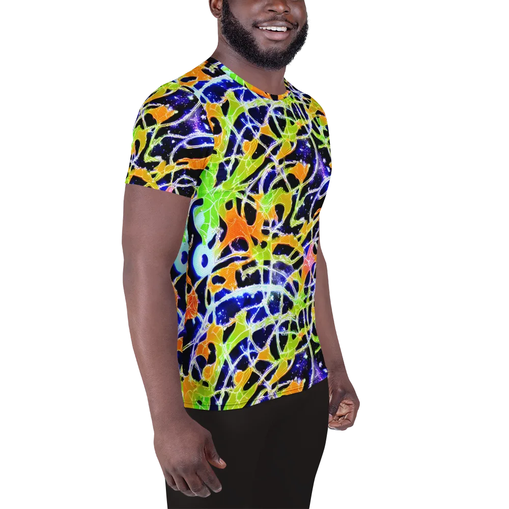 Cosmic Tangent on Men's Athletic T-Shirt — Right