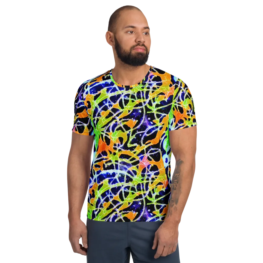 Cosmic Tangent on Men's Athletic T-Shirt — Front