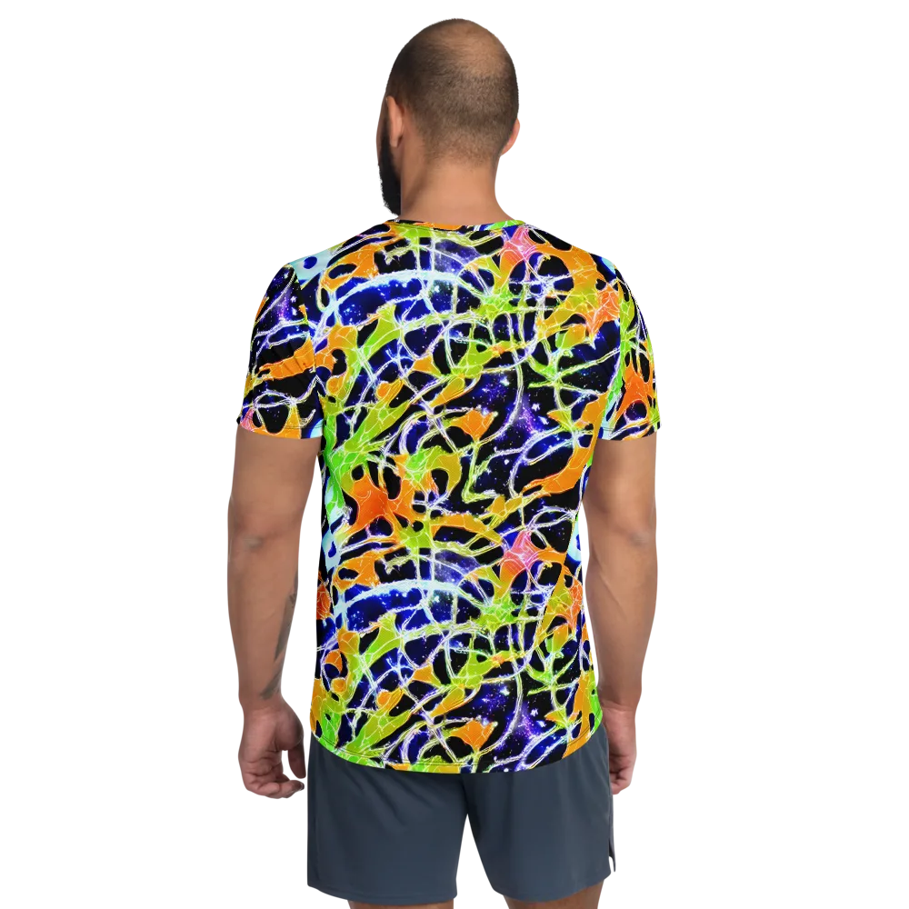 Cosmic Tangent on Men's Athletic T-Shirt — Back