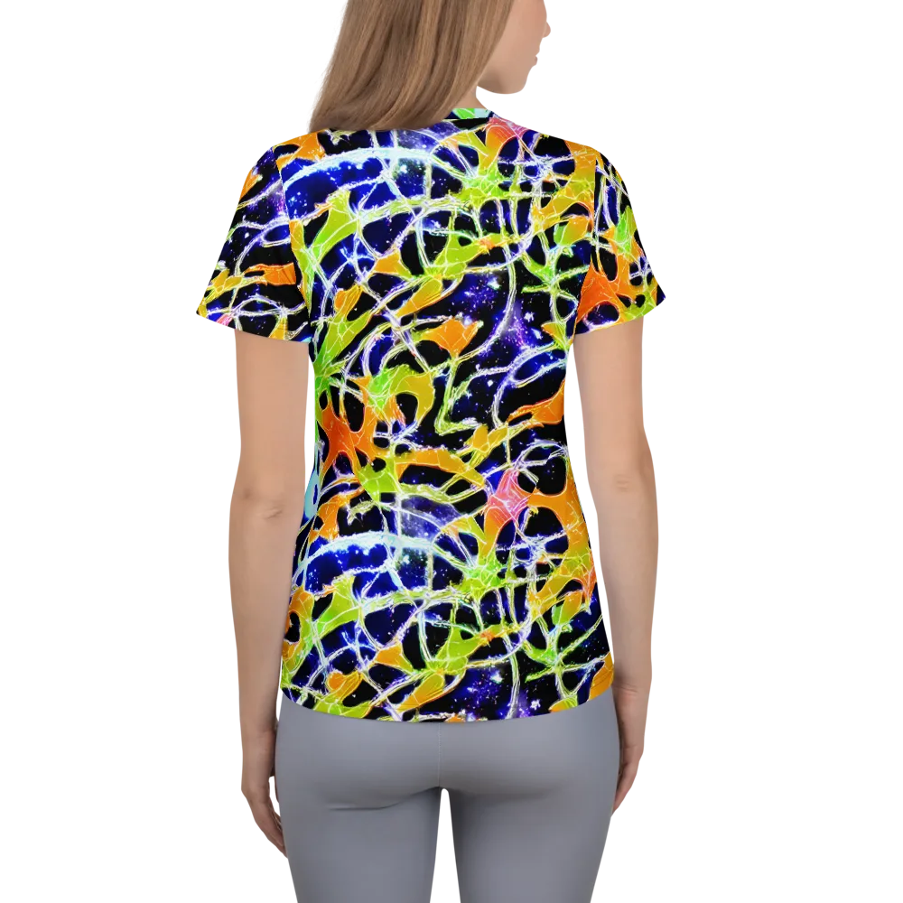 Cosmic Tangent on Women's Athletic T-Shirt — Back