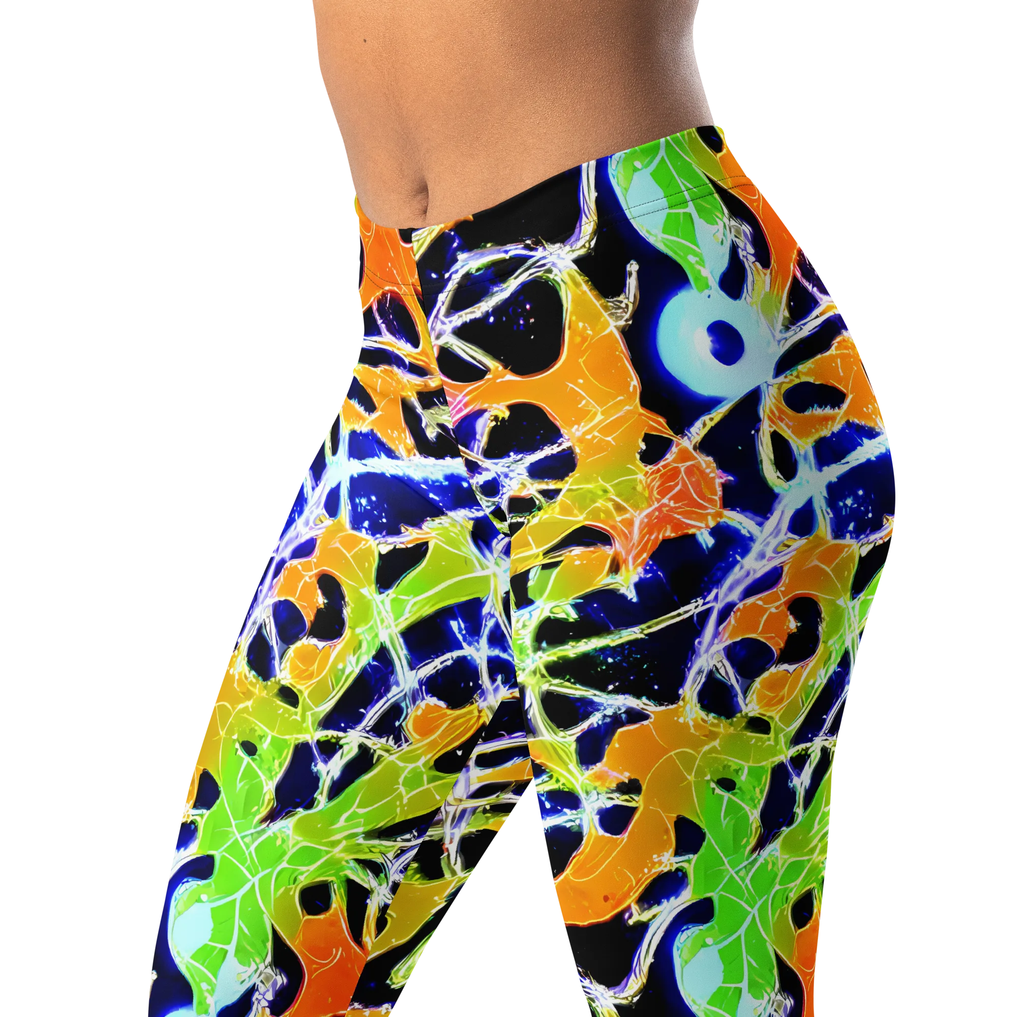 Cosmic Tangent on Leggings — Left Front