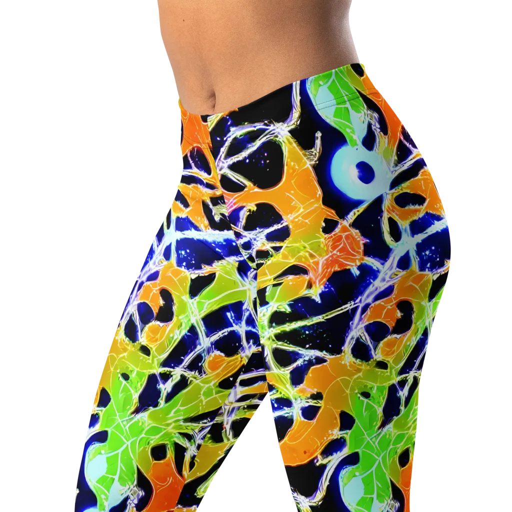 Cosmic Tangent on Leggings — Left Front