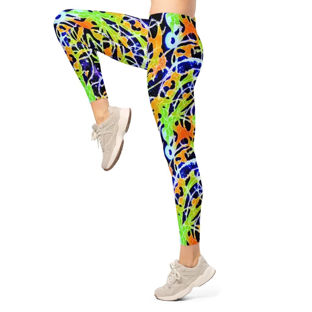 Cosmic Tangent on Leggings — Left