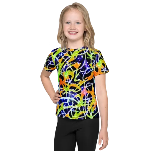 Cosmic Tangent on a Kids Crew Neck T-Shirt