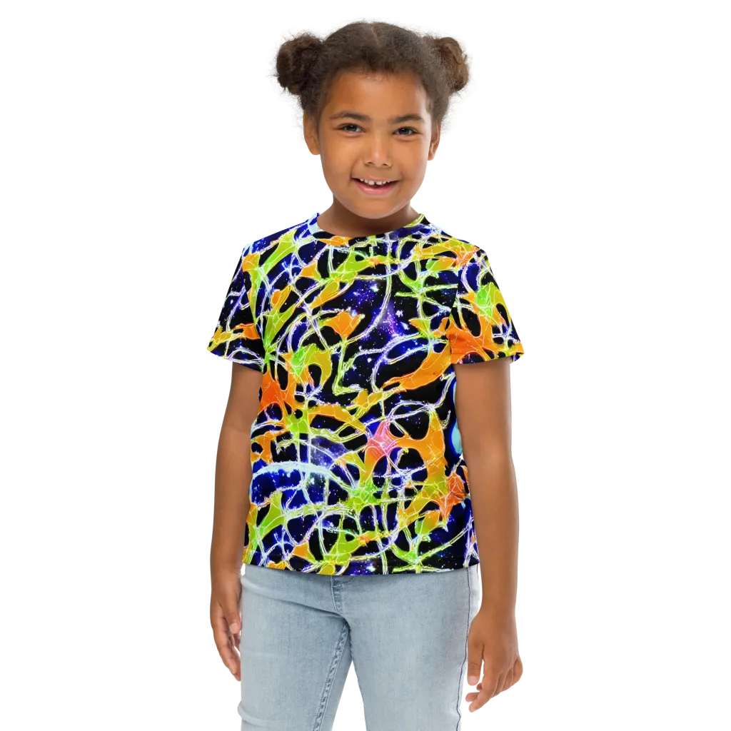 Cosmic Tangent on Kids Crew Neck T-Shirt — Front