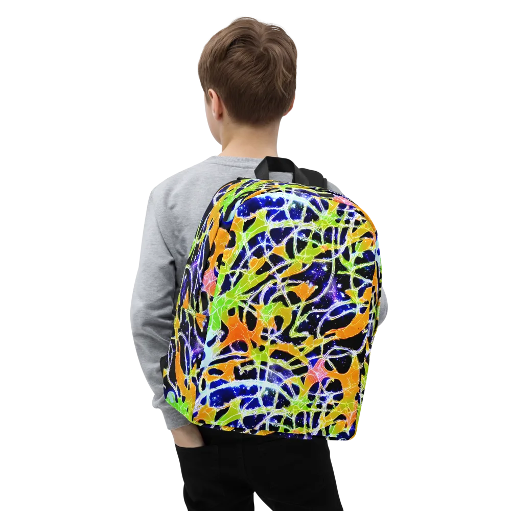 Cosmic Tangent on Minimalist Backpack — Zoomed-in