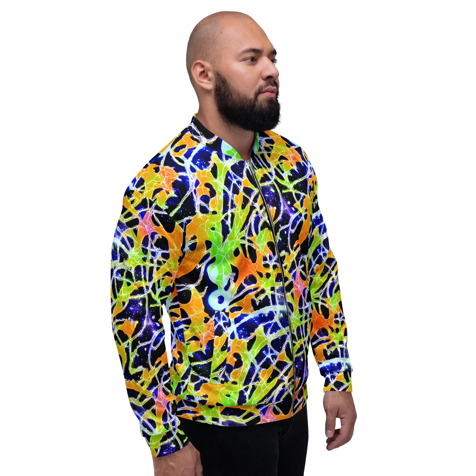 Cosmic Tangent on Bomber Jacket — Right