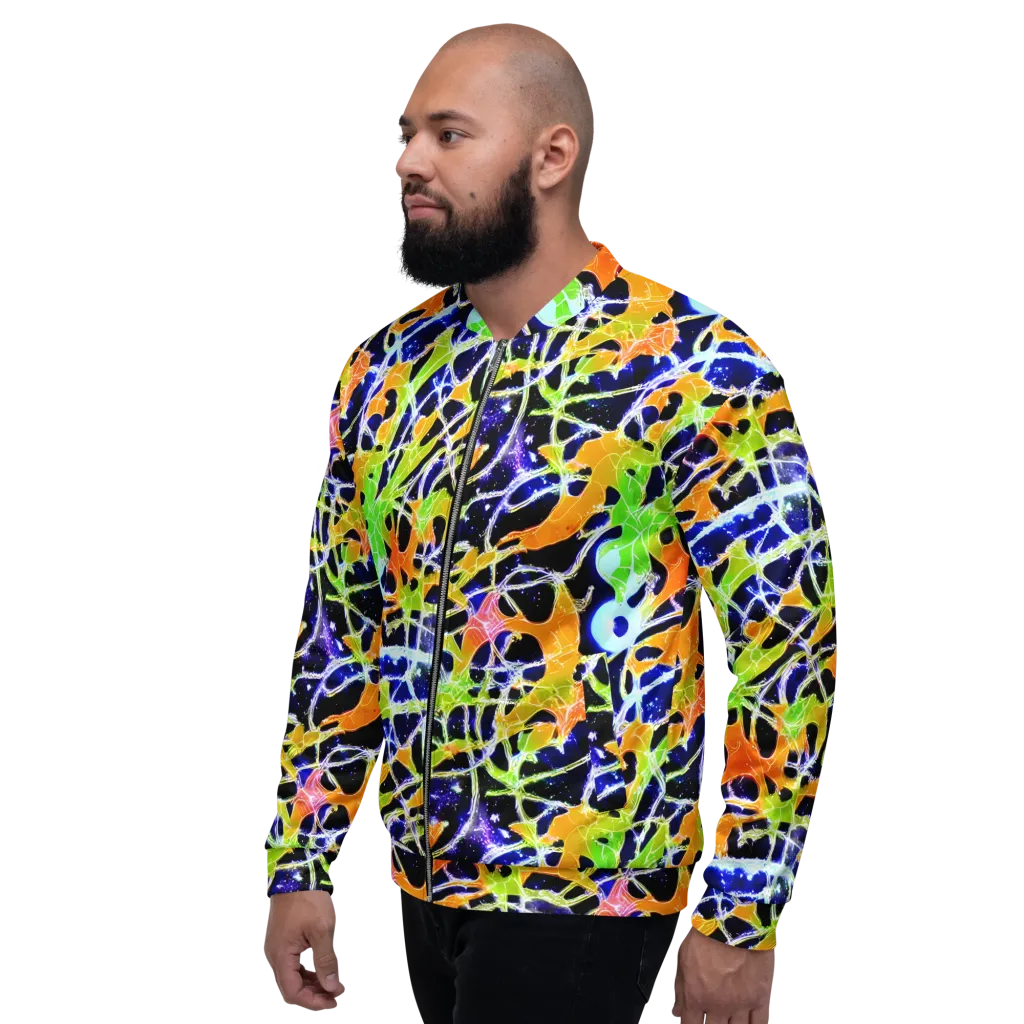 Cosmic Tangent on Bomber Jacket — Left