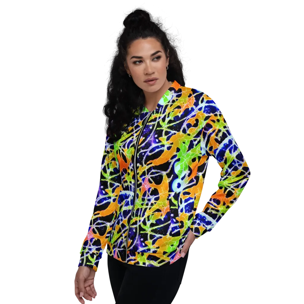Cosmic Tangent on Bomber Jacket — Left