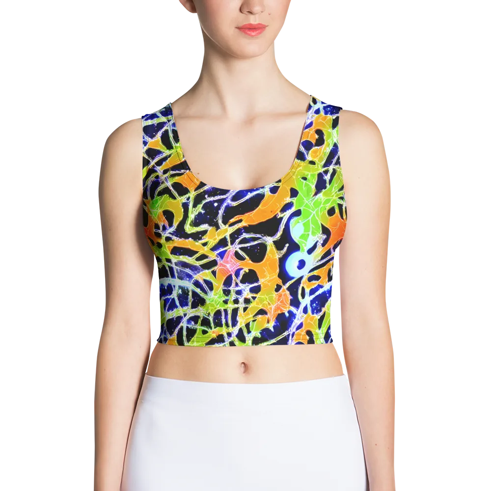 Cosmic Tangent on Crop Top — Front