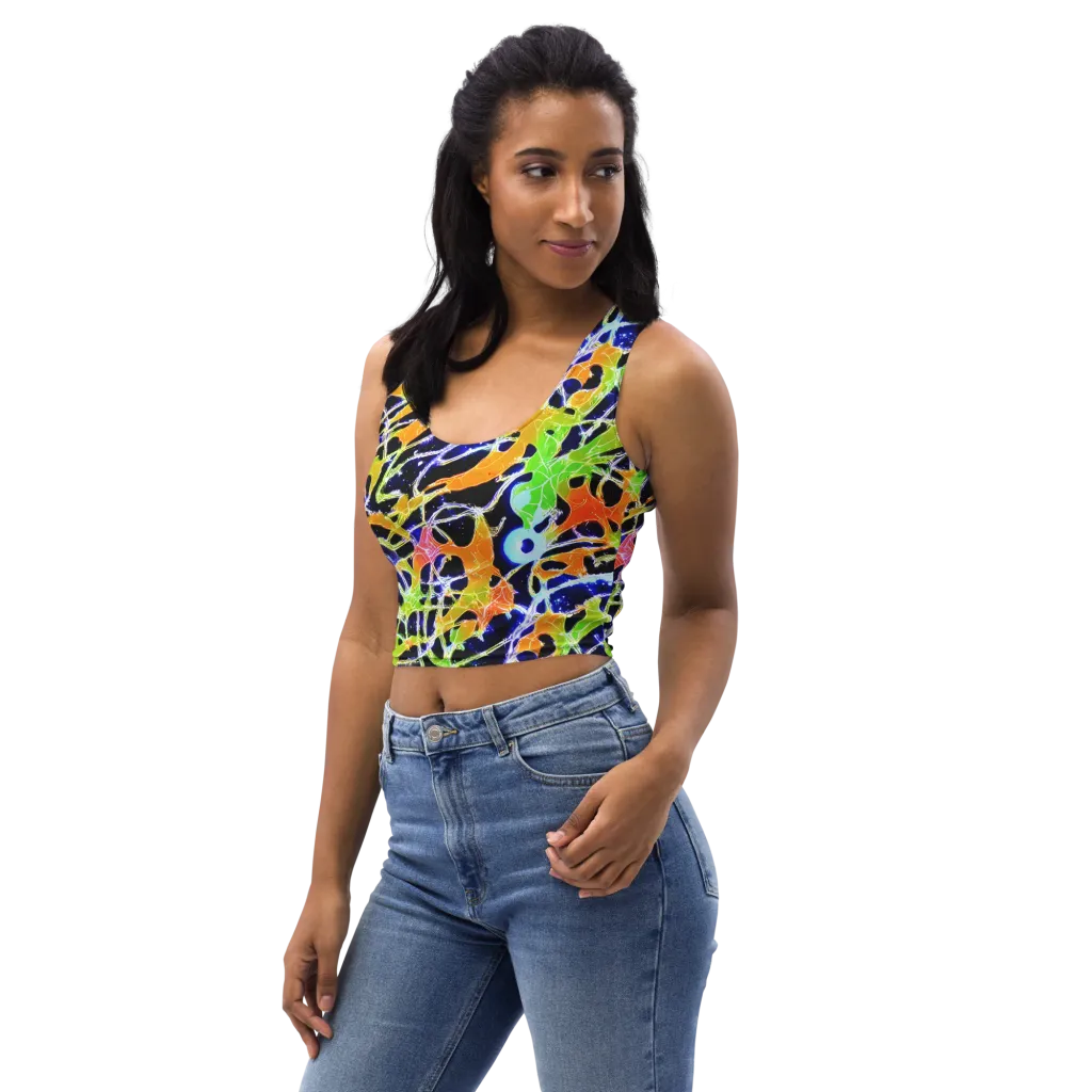 Cosmic Tangent on Crop Top — Left Front