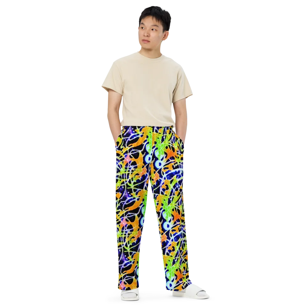 Cosmic Tangent on Wide-Leg Pants — Front