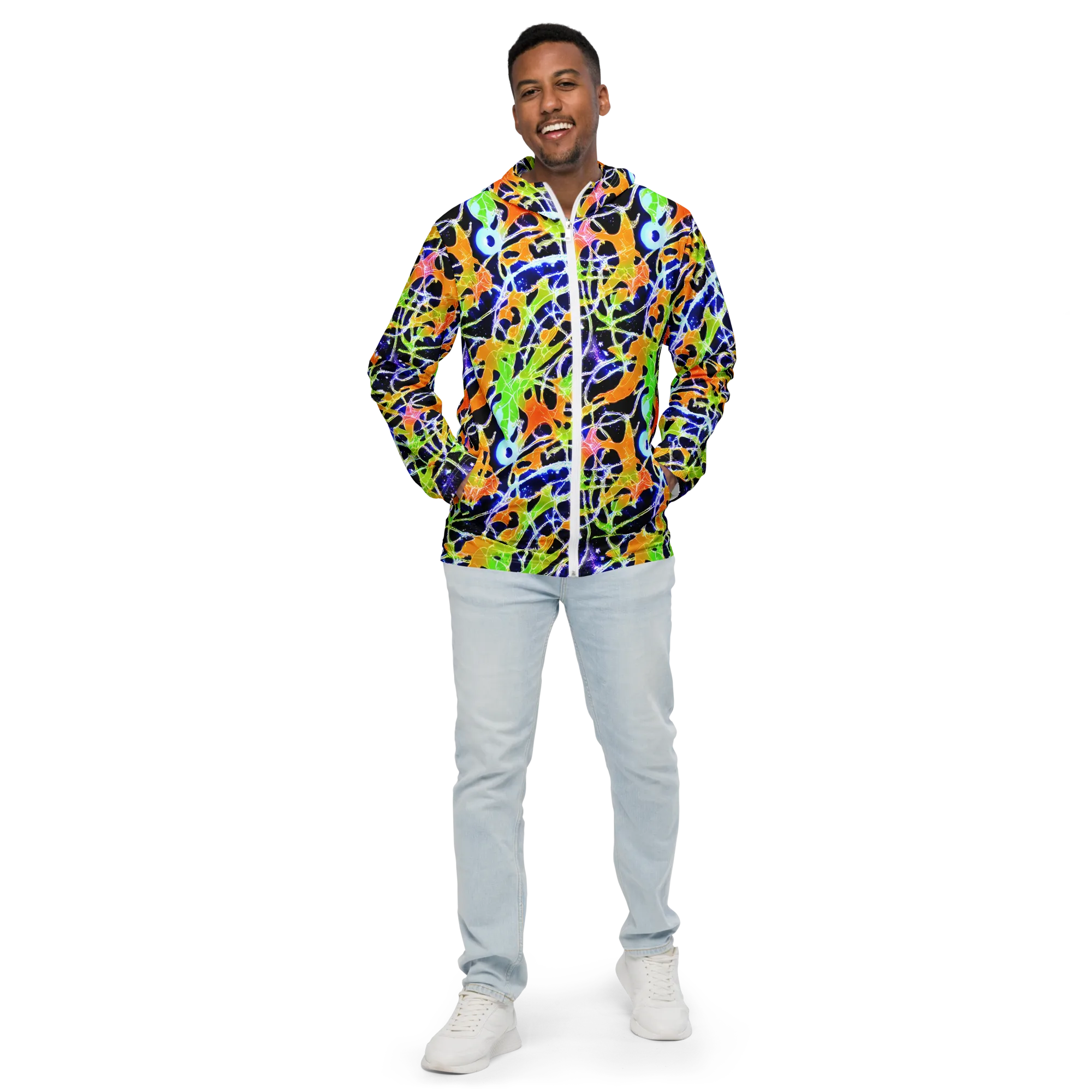 Cosmic Tangent on Men's Windbreaker — Front