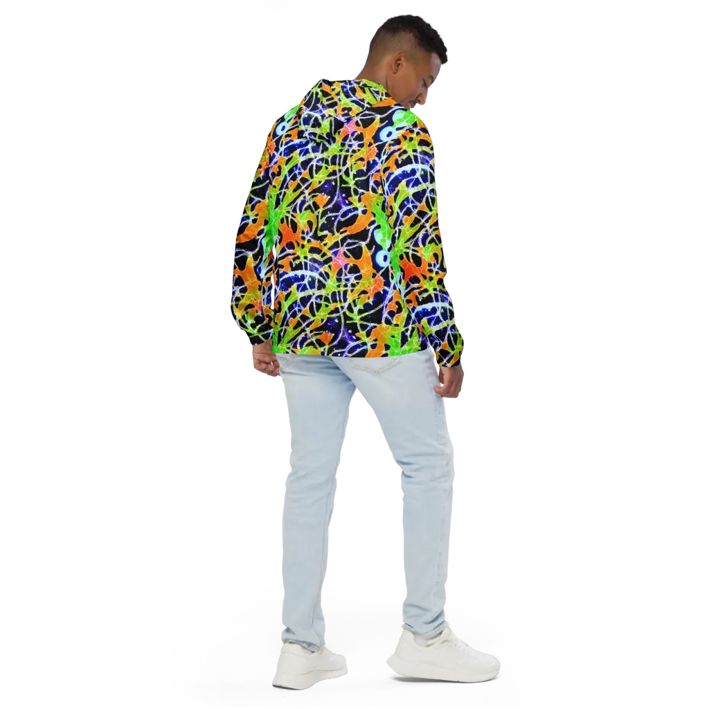 Cosmic Tangent on Men's Windbreaker — Back