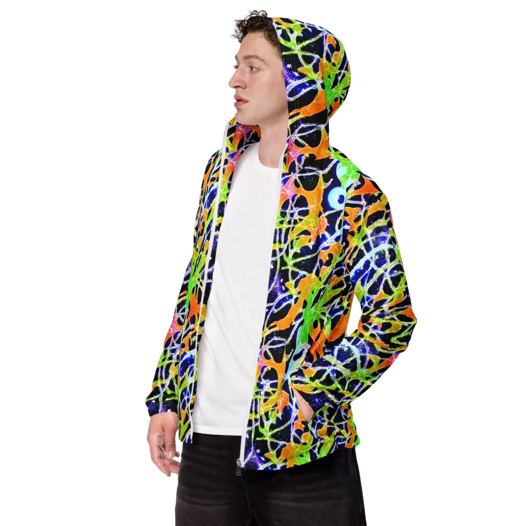 Cosmic Tangent on Men's Windbreaker — Left Front
