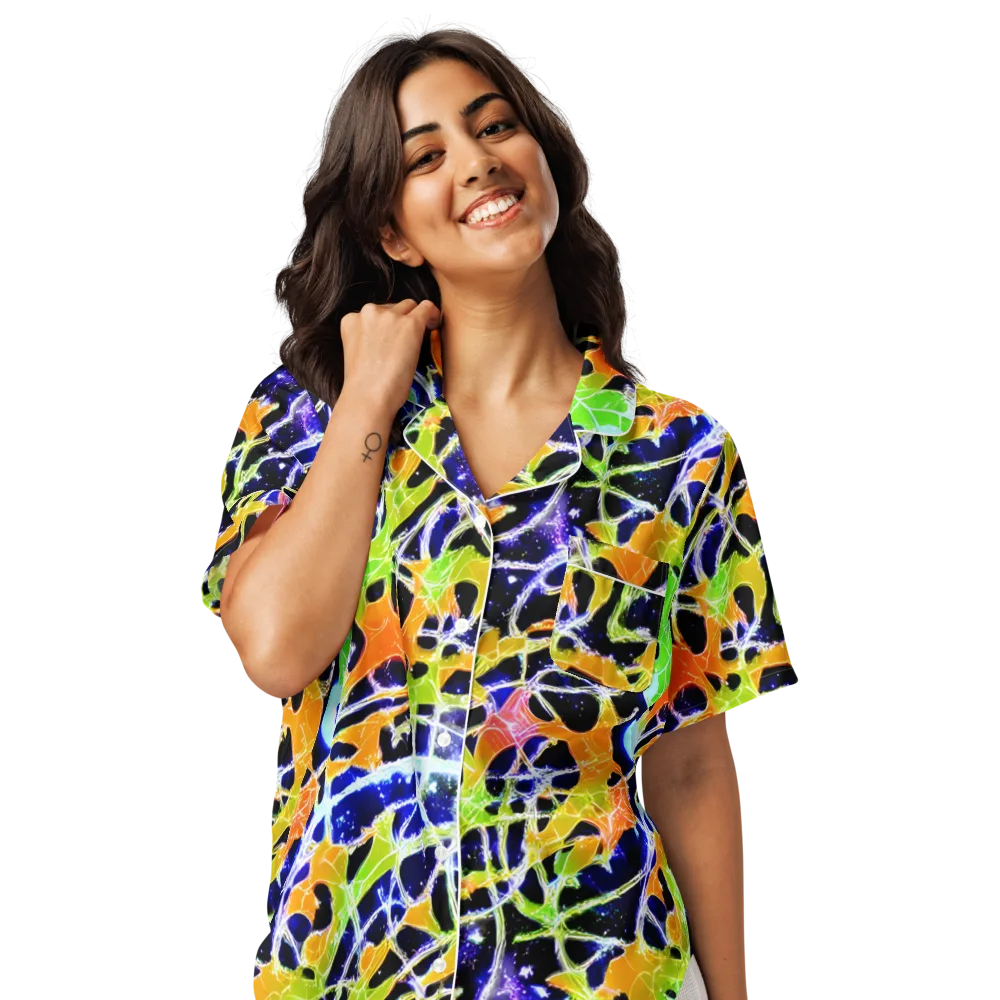 Cosmic Tangent on Women's Short Sleeve Pajama Top — Front